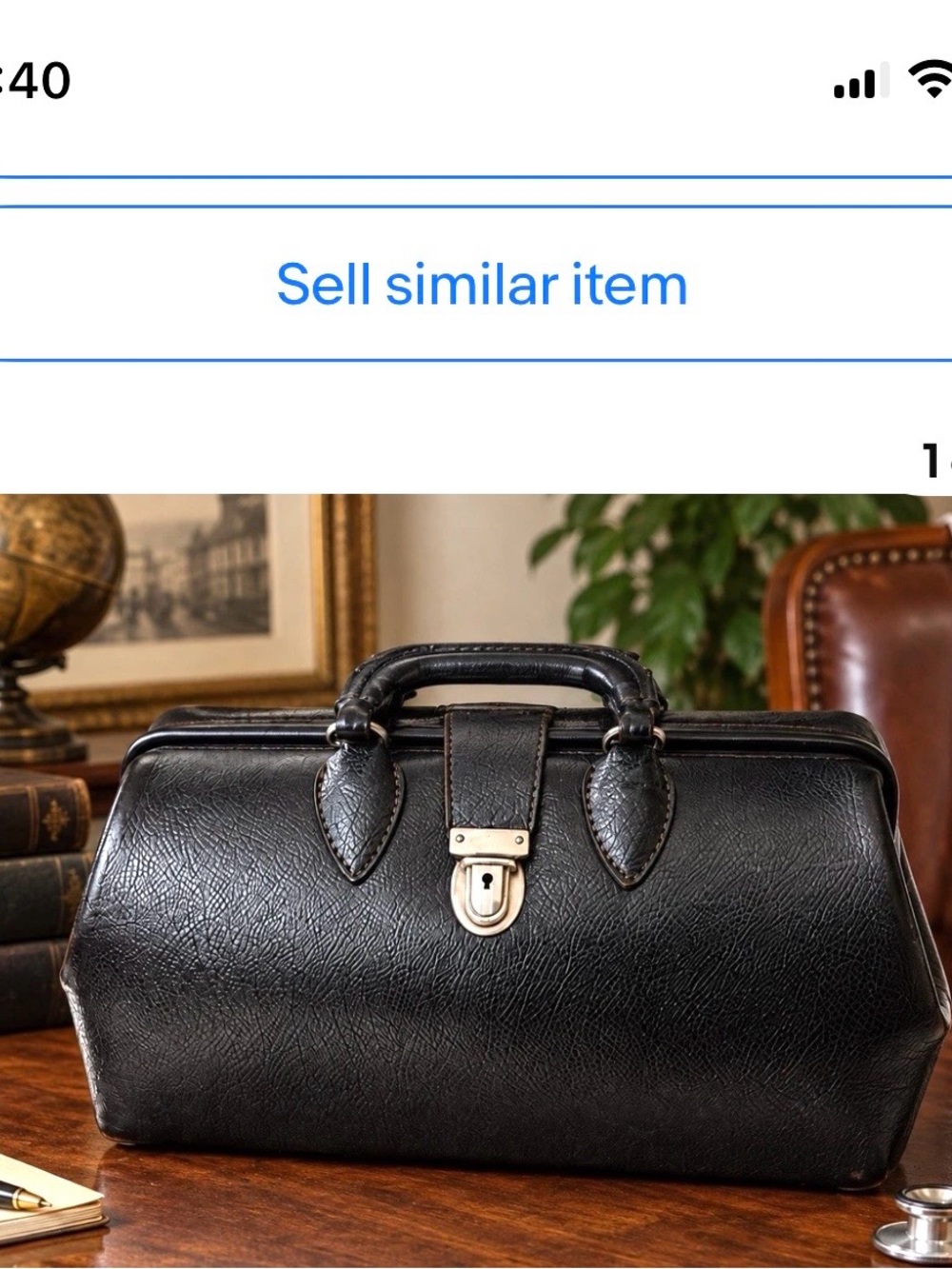 Men’s Black Leather Top-Handle Doctor Bag